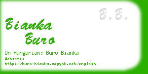 bianka buro business card